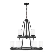 Kemal 9-Light Chandelier in Midnight Black