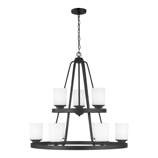 Kemal 9-Light Chandelier in Midnight Black