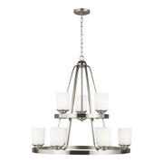 Kemal 9-Light Chandelier in Brushed Nickel