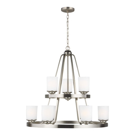 Kemal 9-Light Chandelier in Brushed Nickel