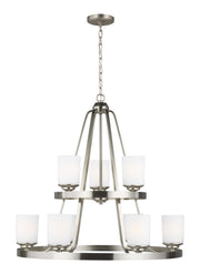 Kemal 9-Light Chandelier in Brushed Nickel
