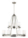 Kemal Nine Light Chandelier in Brushed Nickel