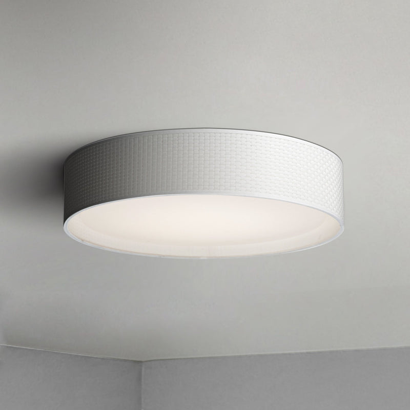 Prime 25" LED Flush Mount in White Weave