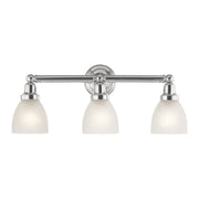 Classic 3-Light Bath Vanity Light in Polished Chrome