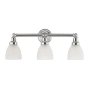 Classic 3-Light Bath Vanity Light in Polished Chrome