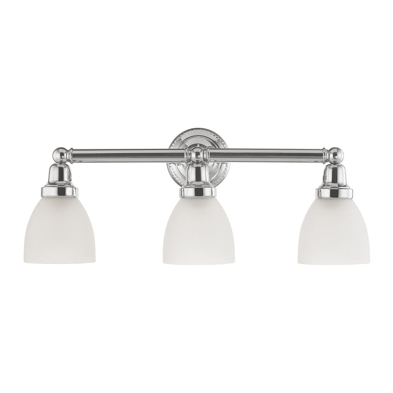 Classic 3-Light Bath Vanity Light in Polished Chrome