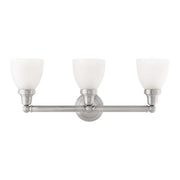 Classic 3-Light Bath Vanity Light in Brushed Nickel