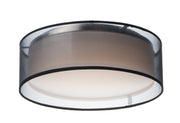 Prime 16" LED Flush Mount (120-277 Volt) in Black Organza