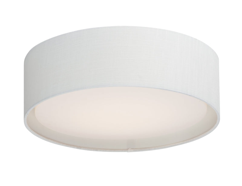 Prime 16" LED Flush Mount (120-277 Volt) in White Linen