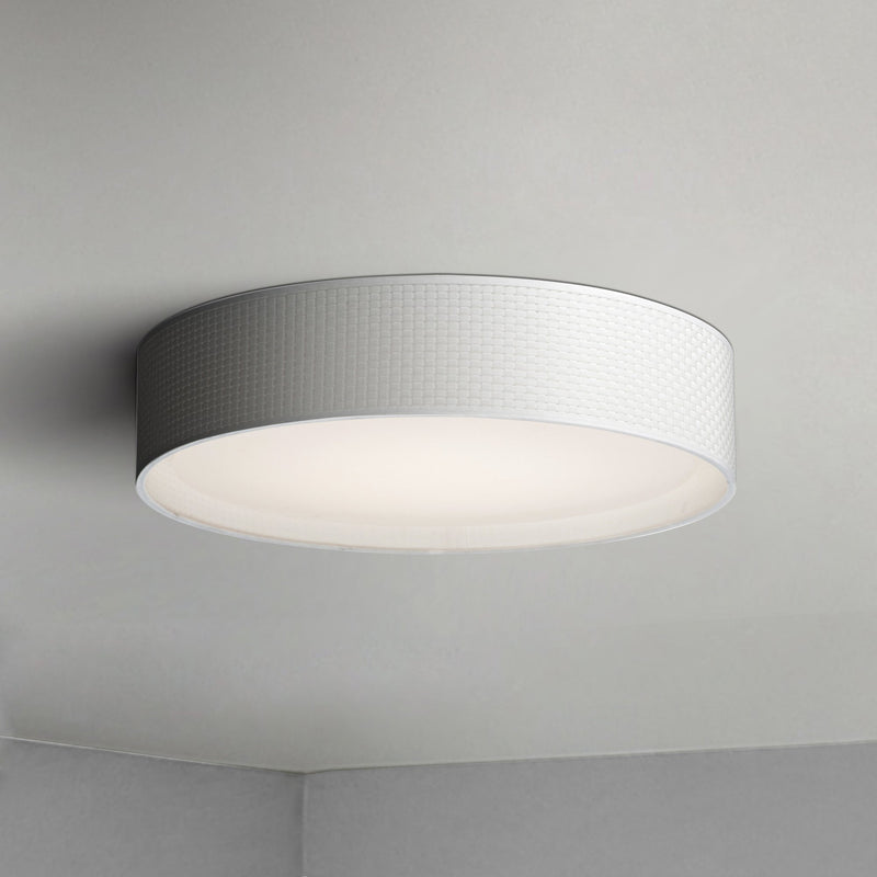 Prime 25" LED Flush Mount (120-277 Volt) in White Weave