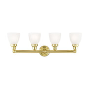 Classic 4-Light Bath Vanity Light in Polished Brass