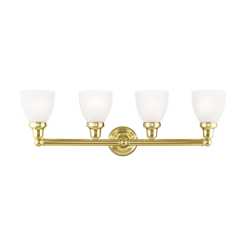 Classic 4-Light Bath Vanity Light in Polished Brass