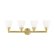 Classic 4-Light Bath Vanity Light in Polished Brass
