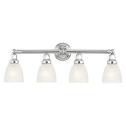 Classic 4-Light Bath Vanity Light in Polished Chrome