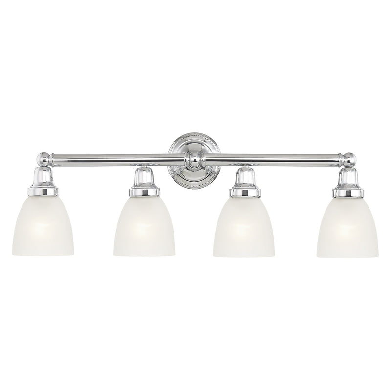 Classic 4-Light Bath Vanity Light in Polished Chrome