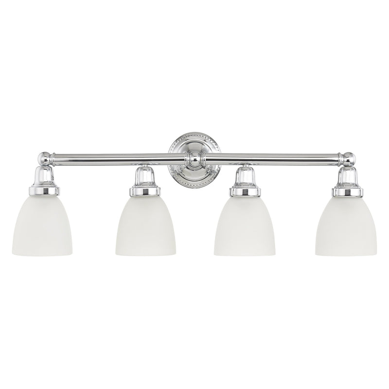 Classic 4-Light Bath Vanity Light in Polished Chrome