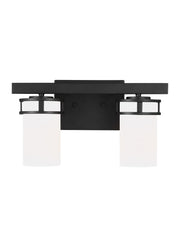Robie 2-Light Bath Vanity Light in Midnight Black