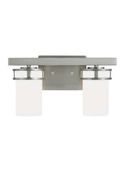 Robie 2-Light Bath Vanity Light in Brushed Nickel