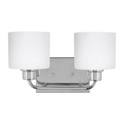 Canfield 2-Light Bath Vanity Light in Chrome