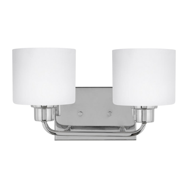 Canfield 2-Light Bath Vanity Light in Chrome