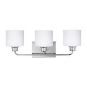 Canfield 3-Light Bath Vanity Light in Chrome