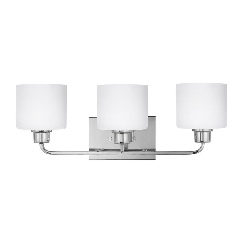 Canfield 3-Light Bath Vanity Light in Chrome