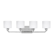 Canfield 4-Light Bath Vanity Light in Chrome