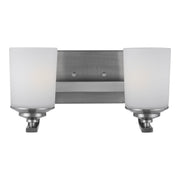 Kemal 2-Light Bath Vanity Light in Brushed Nickel