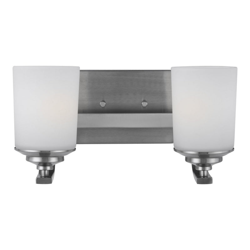 Kemal 2-Light Bath Vanity Light in Brushed Nickel