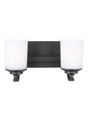 Kemal 2-Light Bath Vanity Light in Midnight Black