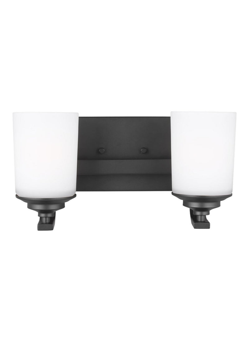 Kemal 2-Light Bath Vanity Light in Midnight Black
