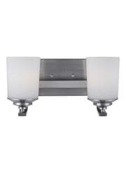 Kemal 2-Light Bath Vanity Light in Brushed Nickel