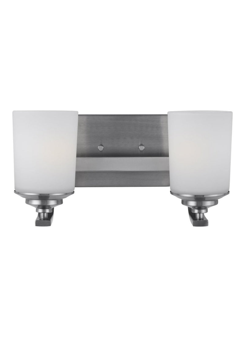 Kemal 2-Light Bath Vanity Light in Brushed Nickel