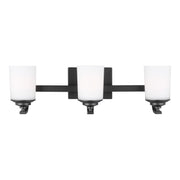 Kemal 3-Light Bath Vanity Light in Midnight Black