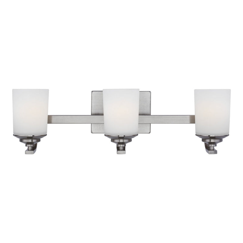 Kemal 3-Light Bath Vanity Light in Brushed Nickel