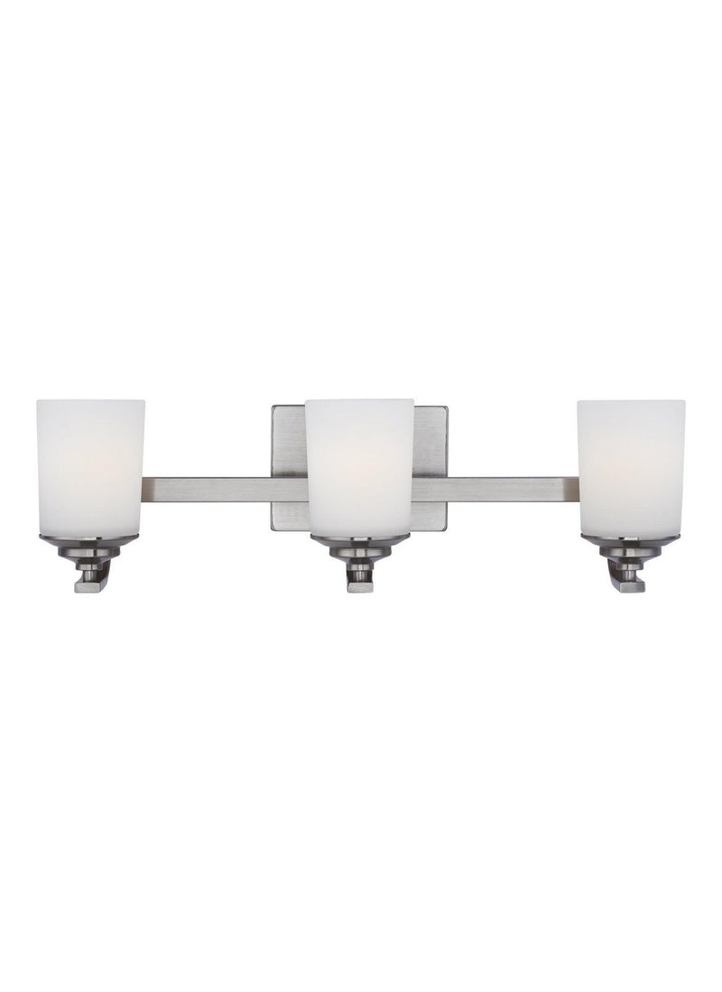 Kemal 3-Light Bath Vanity Light in Brushed Nickel