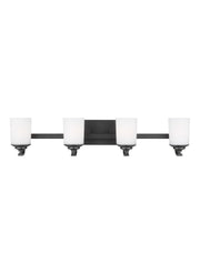 Kemal 4-Light Bath Vanity Light in Midnight Black