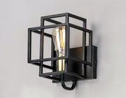 Liner 1 Light Wall Sconce in Black / Satin Brass