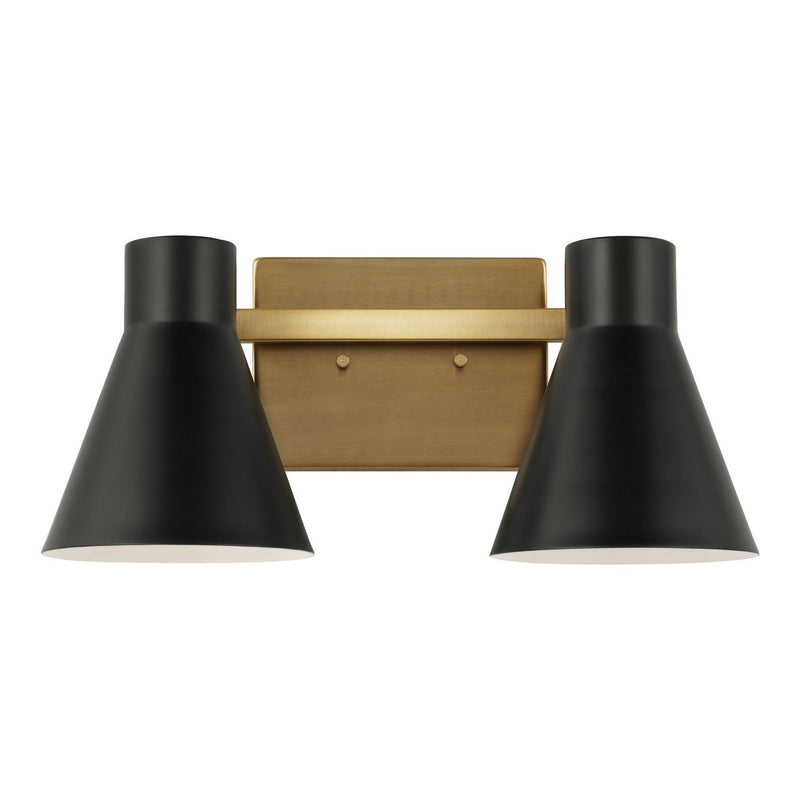Towner 2-Light Bath Vanity Light in Satin Brass