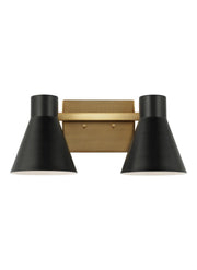 Towner 2-Light Bath Vanity Light in Satin Brass