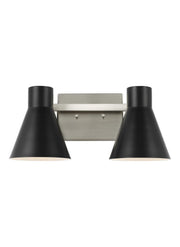 Towner 2-Light Bath Vanity Light in Brushed Nickel