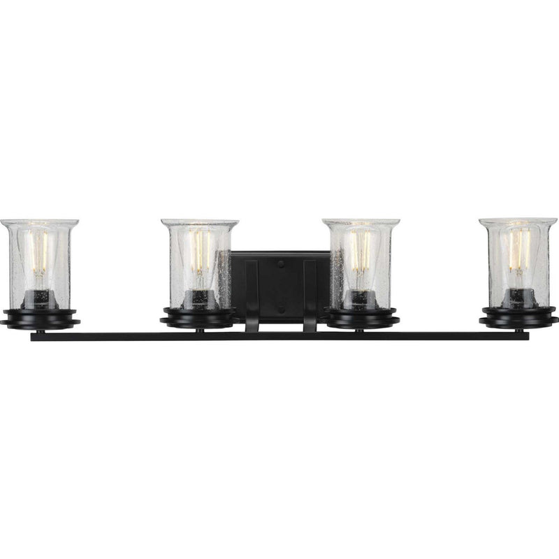Winslett 4-Light Bath Vanity Light in Black