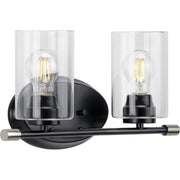 Riley 2-Light Bath Vanity Light in Black