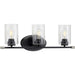 Riley Three Light Bath in Black