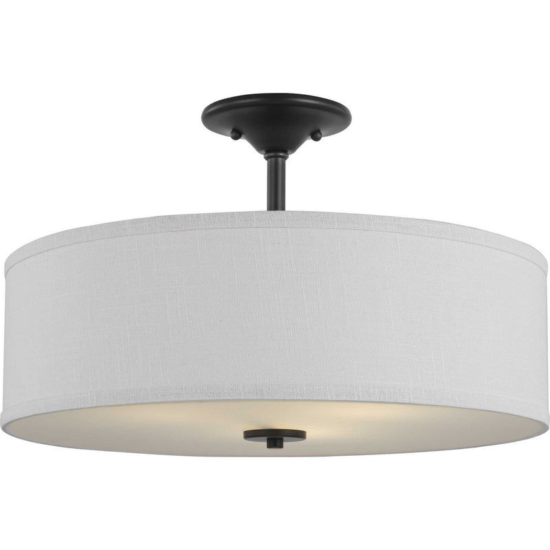 Inspire Three Light Semi Flush Mount in Graphite