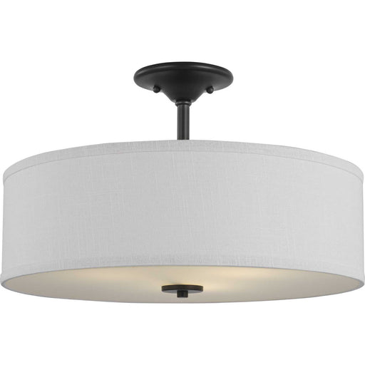 Inspire Three Light Semi Flush Mount in Graphite