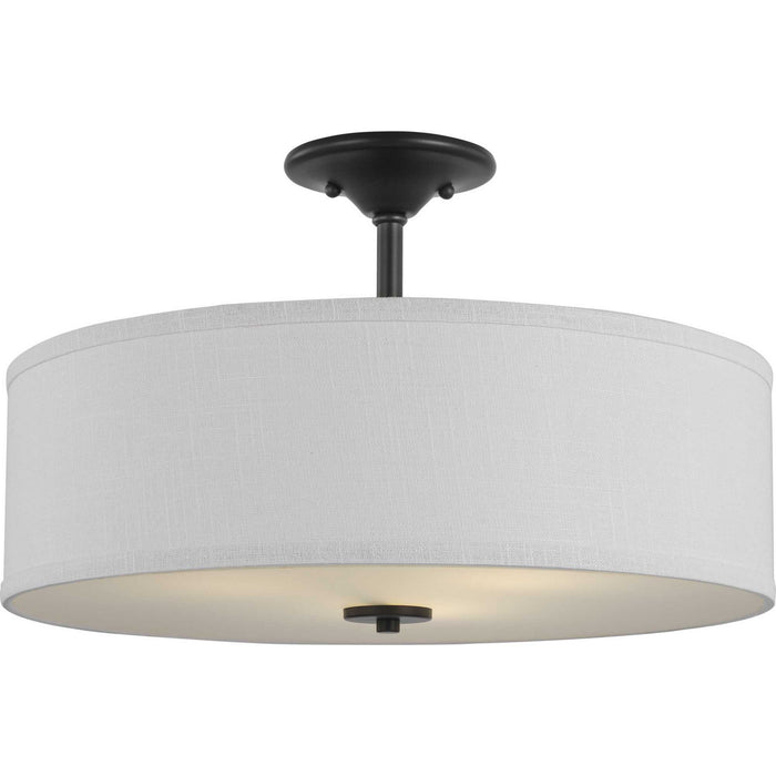 Inspire Three Light Semi Flush Mount in Graphite