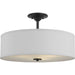 Inspire Three Light Semi Flush Mount in Graphite