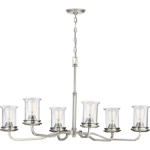 Winslett Six Light Chandelier in Brushed Nickel