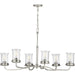 Winslett Six Light Chandelier in Brushed Nickel